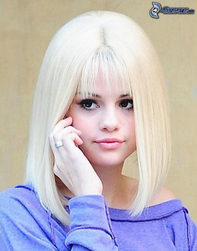Selena Gomez, frisyr, blondin