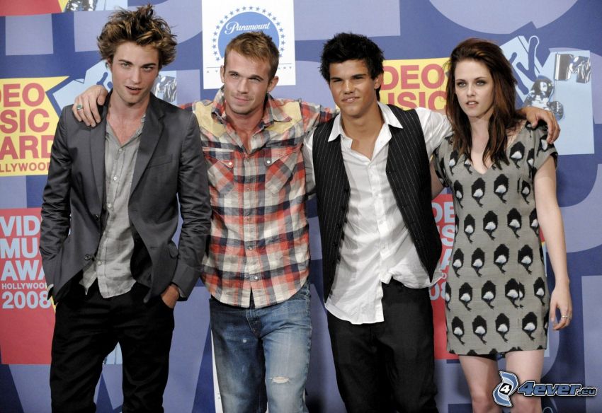 Twilight, Robert Pattinson, Cam Gigandet, Taylor Lautner, Kristen Stewart