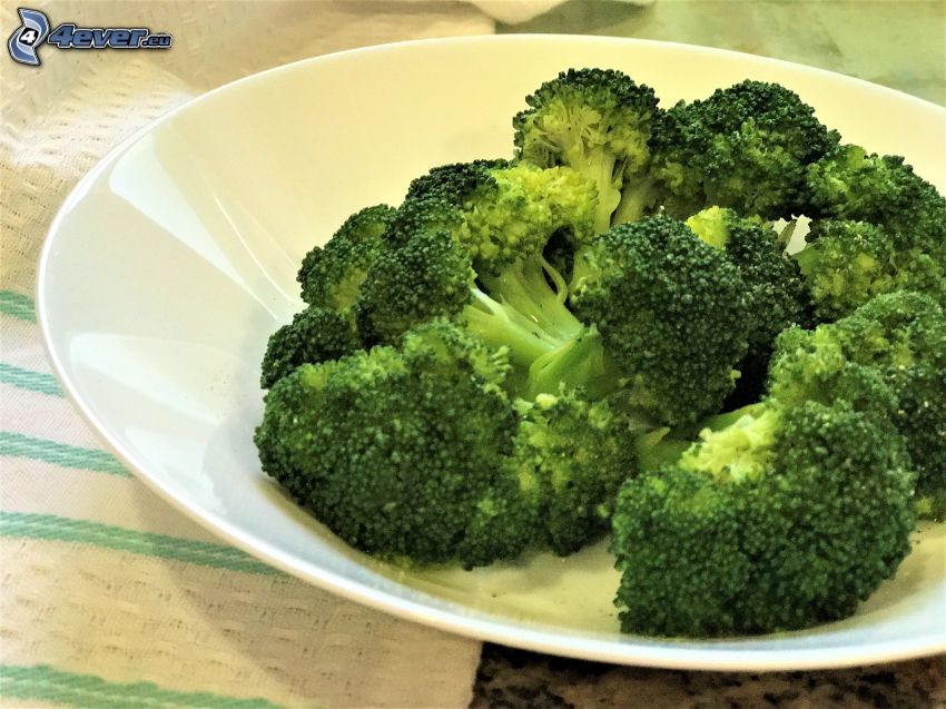 broccoli, tallrik