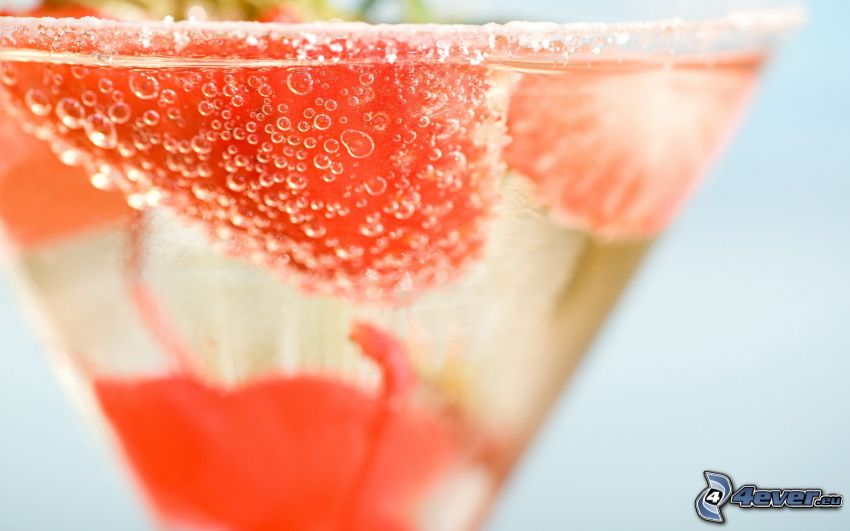 cocktail, jordgubbe