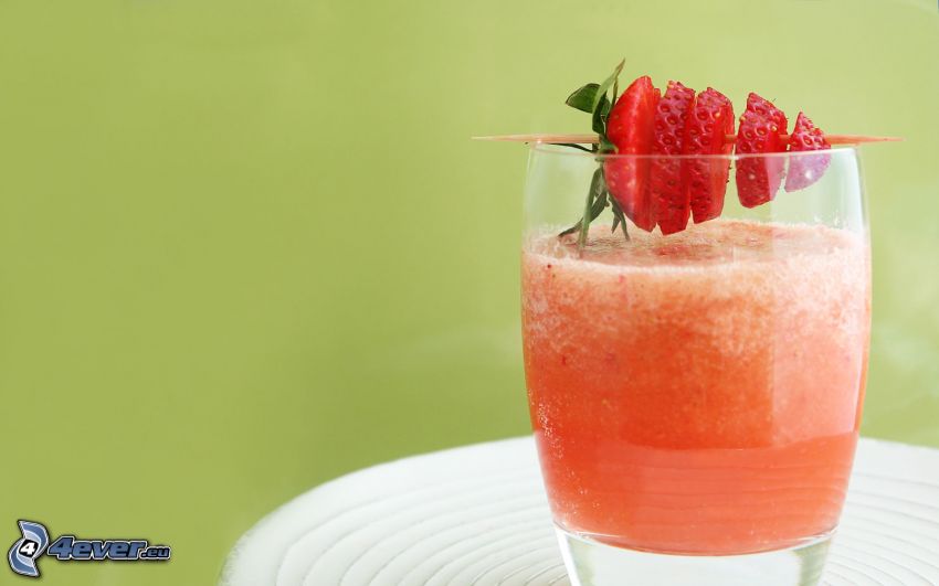 drink, jordgubbar