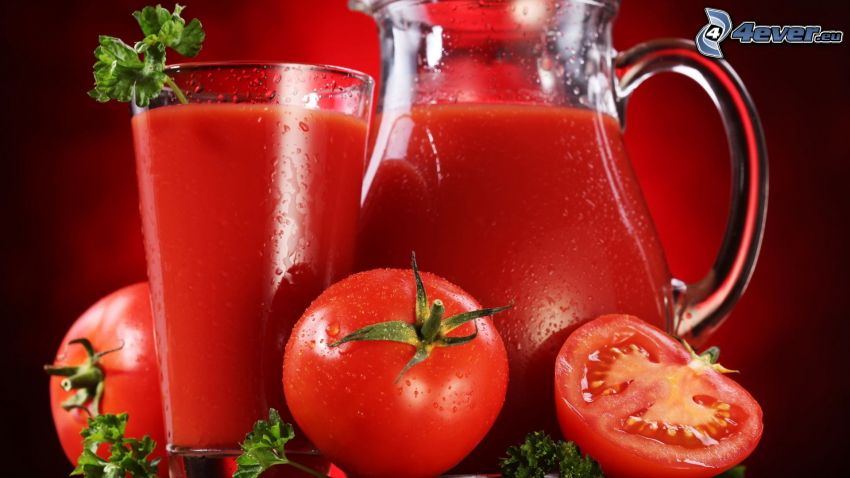 färsk juice, tomater