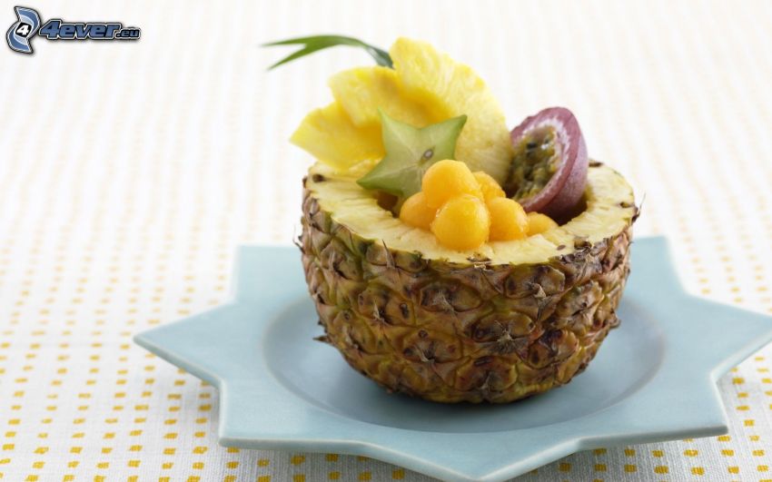 frukt, ananas