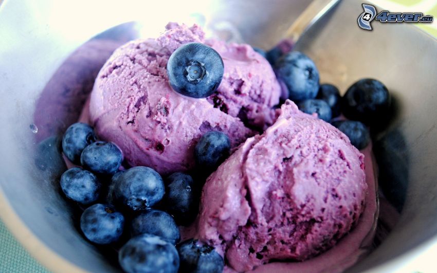 glass, blåbär