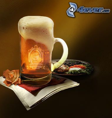 öl, glas