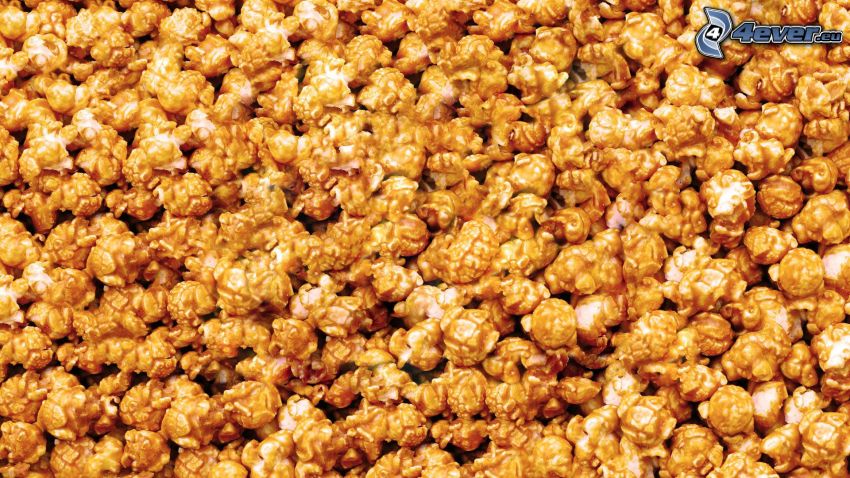 popcorn, karamell