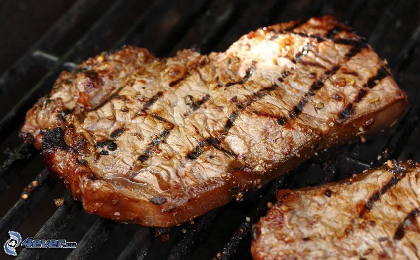 stek, grillat kött