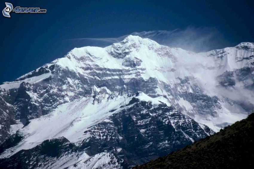 Aconcagua, snöklädda berg