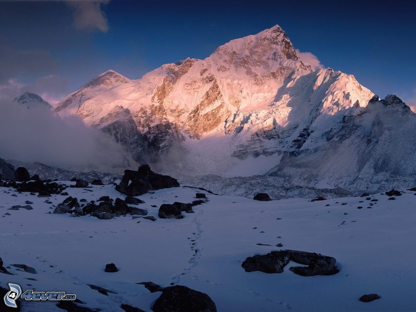 Himalaya, kulle, snö