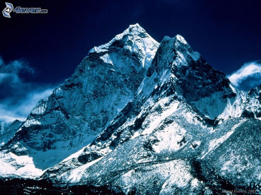 Mount Everest, berg, kulle, snö