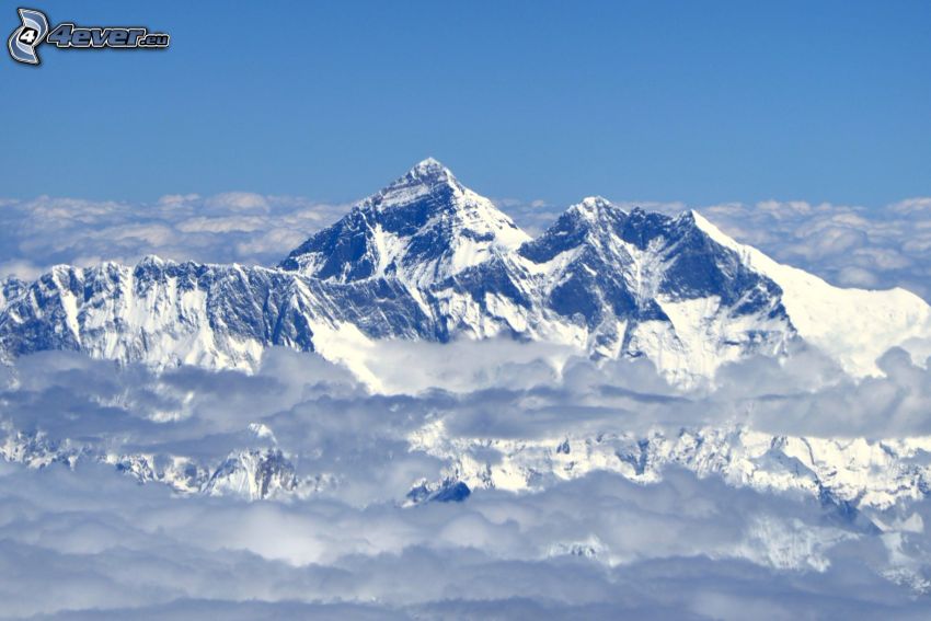 Mount Everest, snöklädda berg