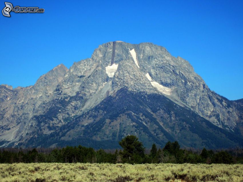 Mount Moran, Wyoming, klippigt berg
