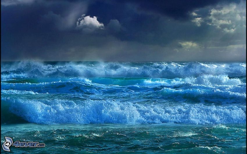 ocean, hav, vågor