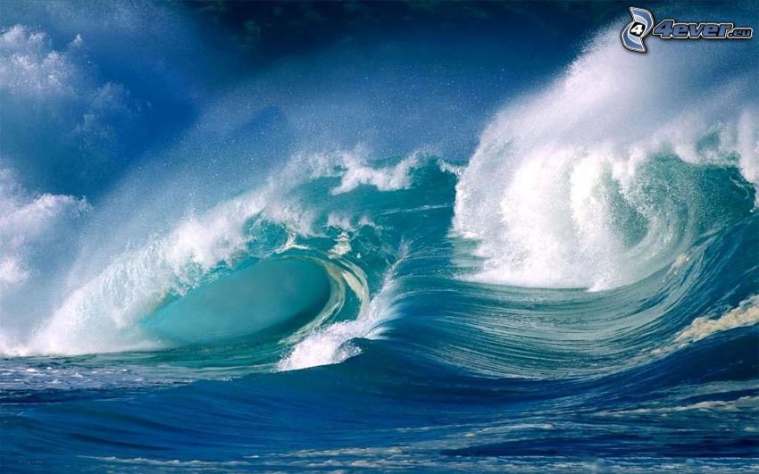 stormigt hav, vågor, ocean