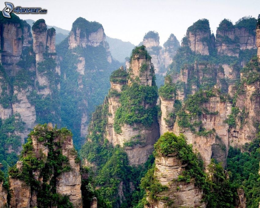 klippiga berg, Kina