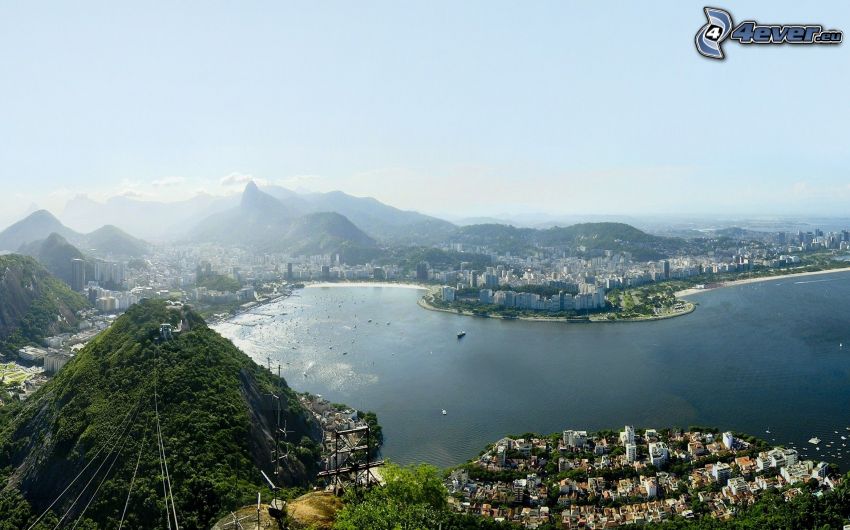 Rio De Janeiro, stadsutsikt, vik
