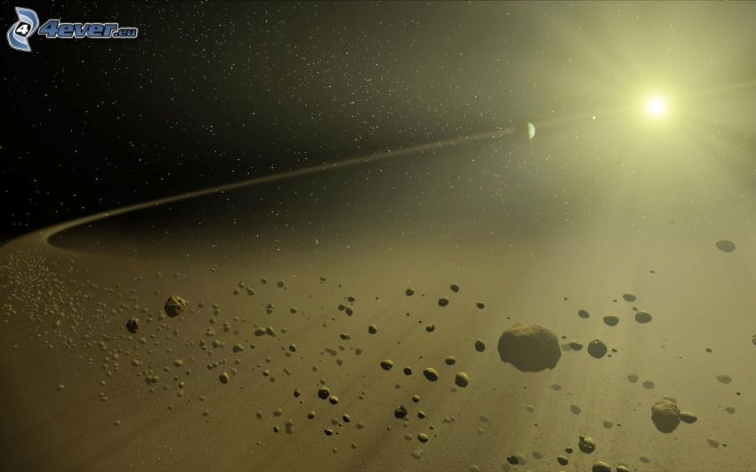 asteroidbälte, sol, Jorden