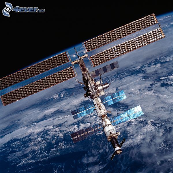 Internationella rymdstationen ISS, International Space Station, universum, Jorden