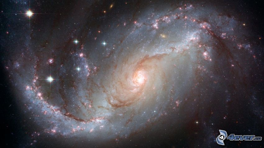 NGC 1672, galax, stjärnor