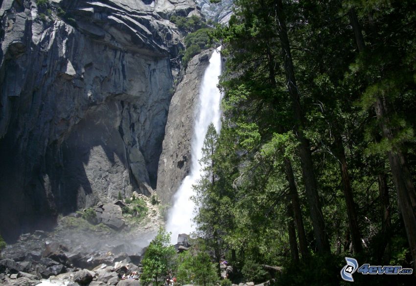vattenfall i Yosemite National Park