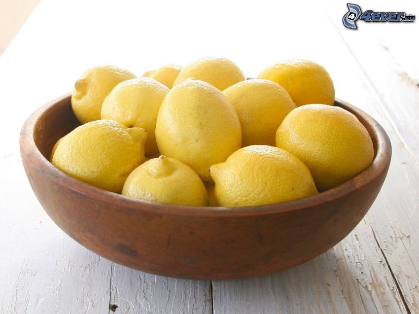 citroner, skål