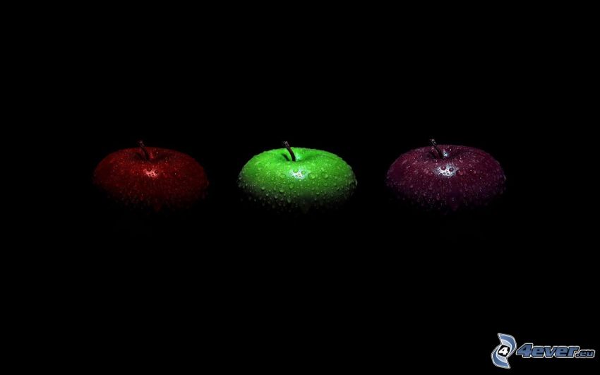 färggranna äpplen