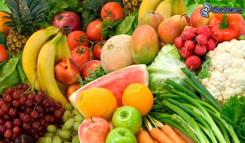 grönsaker, frukt