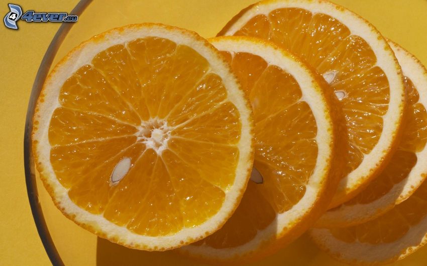 skivade apelsiner
