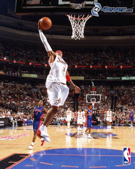 Allen Iverson, NBA, basket, korg