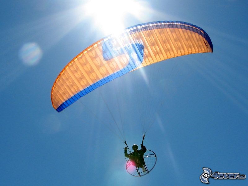 motor paragliding, sol