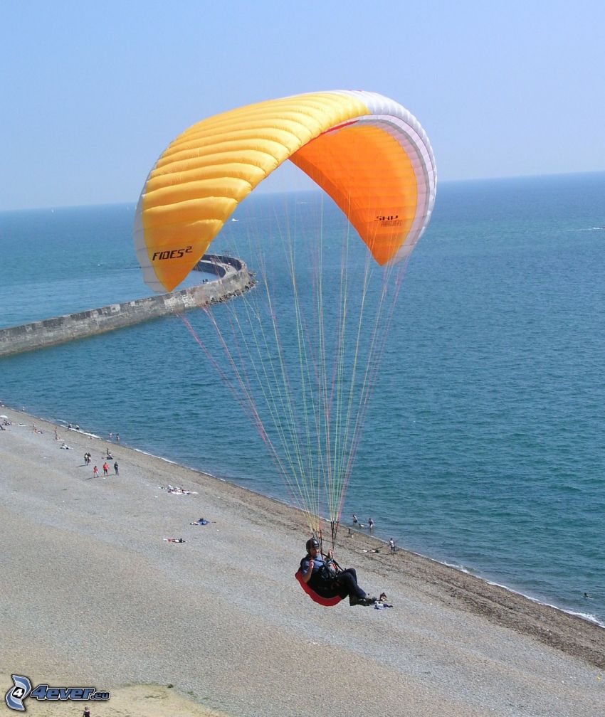 paragliding, hav