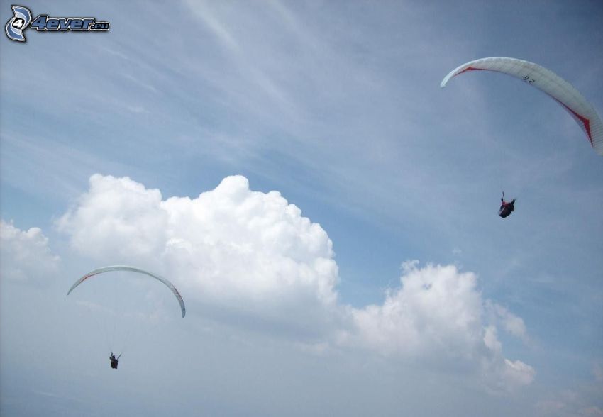 paragliding, moln