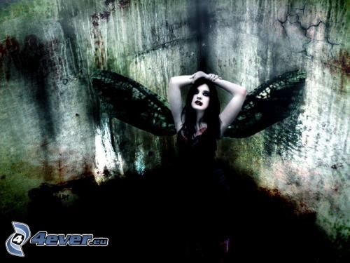 svart ängel, gothic