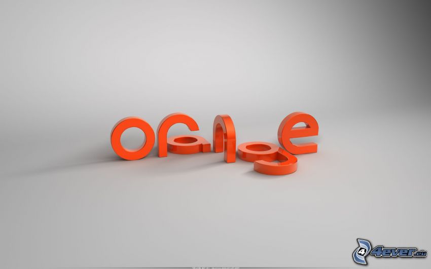 Orange, bokstäver