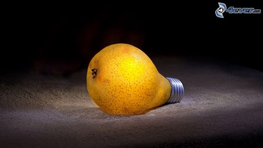 päron, glödlampa