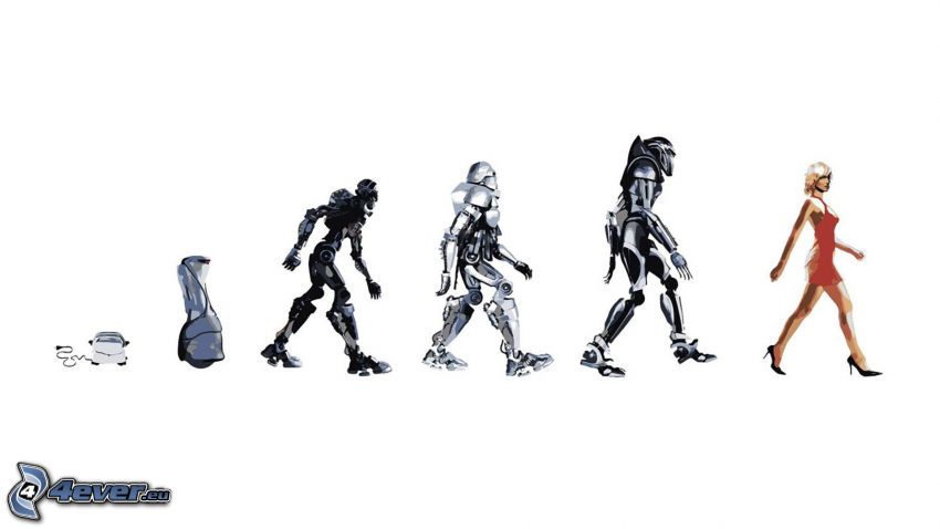 evolution, robotar