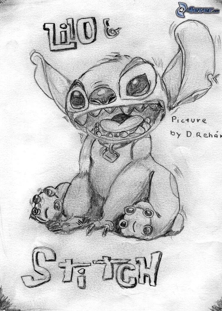 Lilo & Stitch, teckning