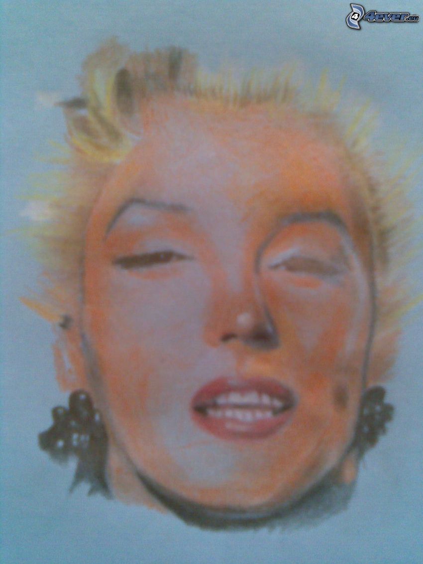 Marilyn Monroe, tecknat, bild