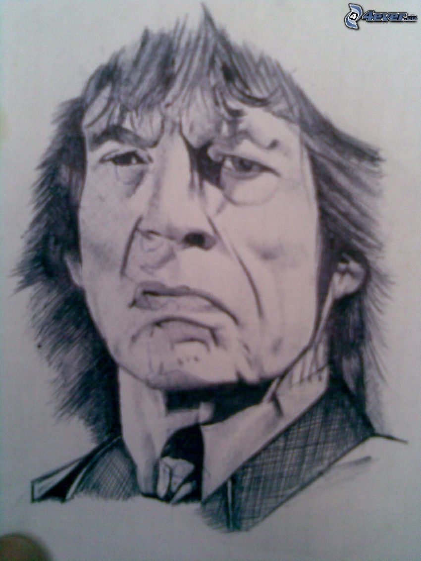 Mick Jagger, krikatur