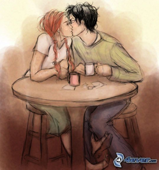 Harry Potter, Ginny Weasley, kyss, kärlek