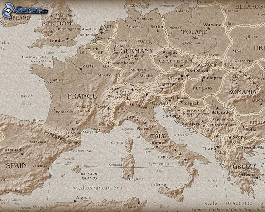 karta över europa