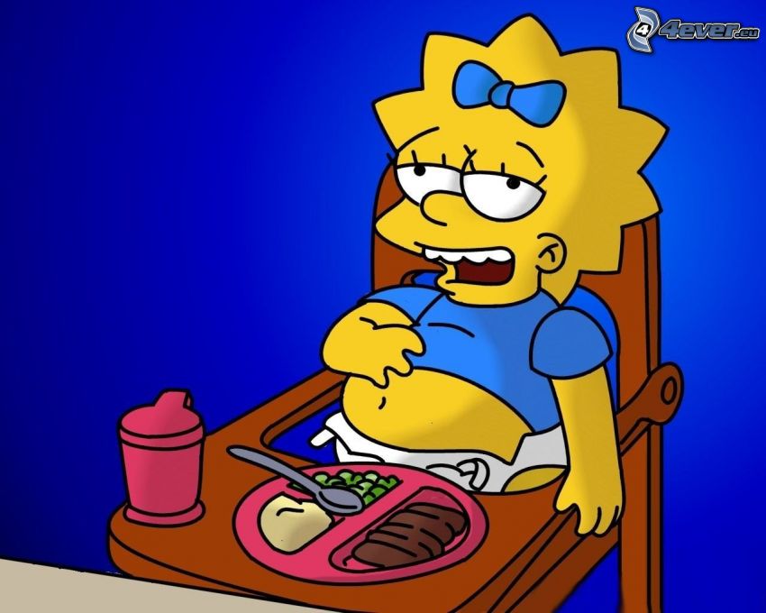 Maggie Simpson, The Simpsons, tecknat