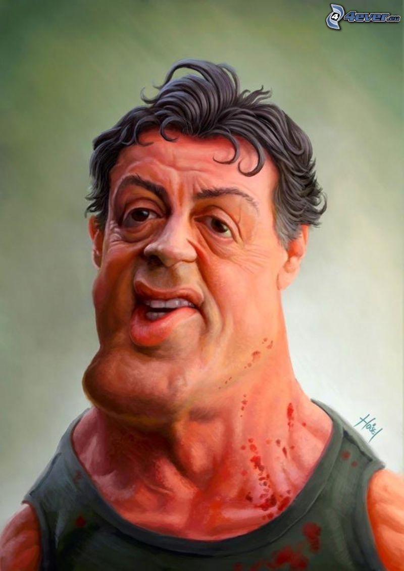 Sylvester Stallone, krikatur