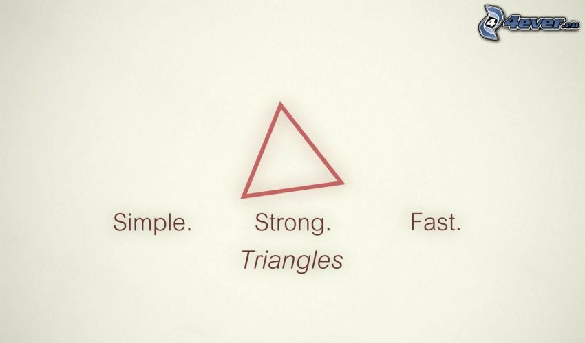 triangel, enkelt, kraft, fart
