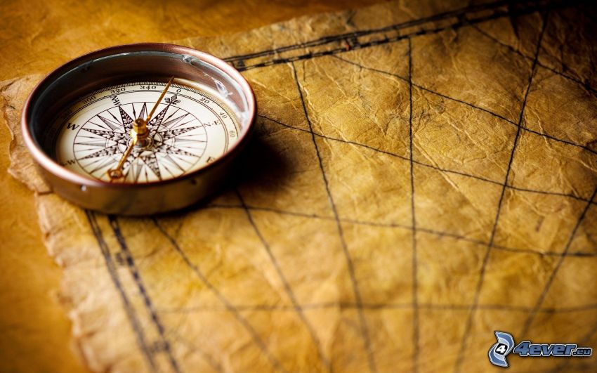 kompass, historisk karta