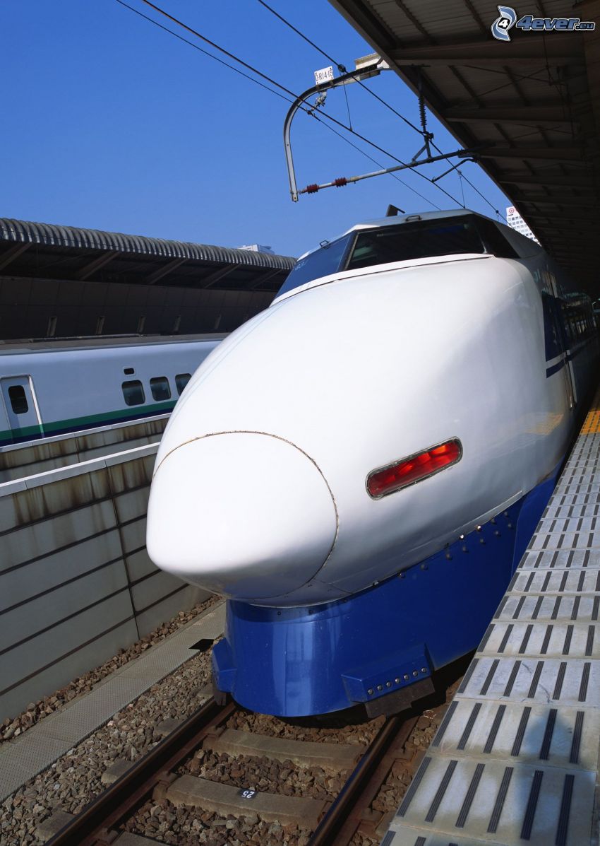 Shinkansen, snabbtåg, järnvägsstation, Japan