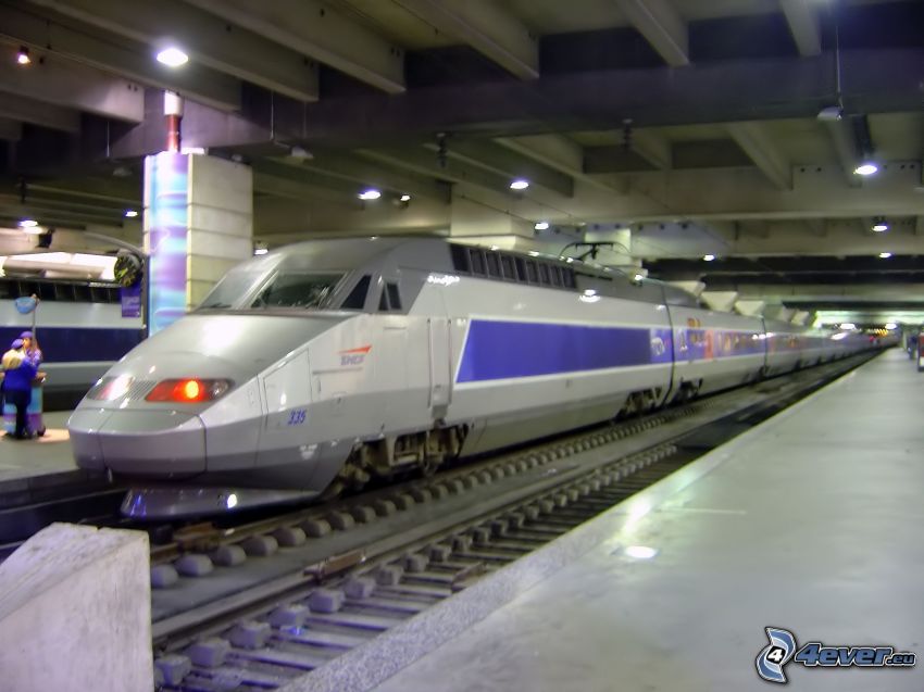 TGV, station, plattform