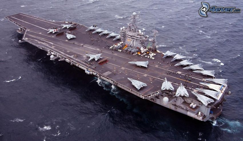 USS Nimitz, hangarfartyg, jaktplan