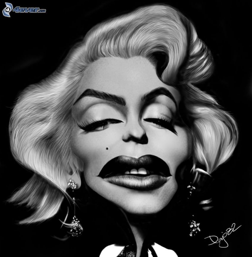 Marilyn Monroe, krikatur