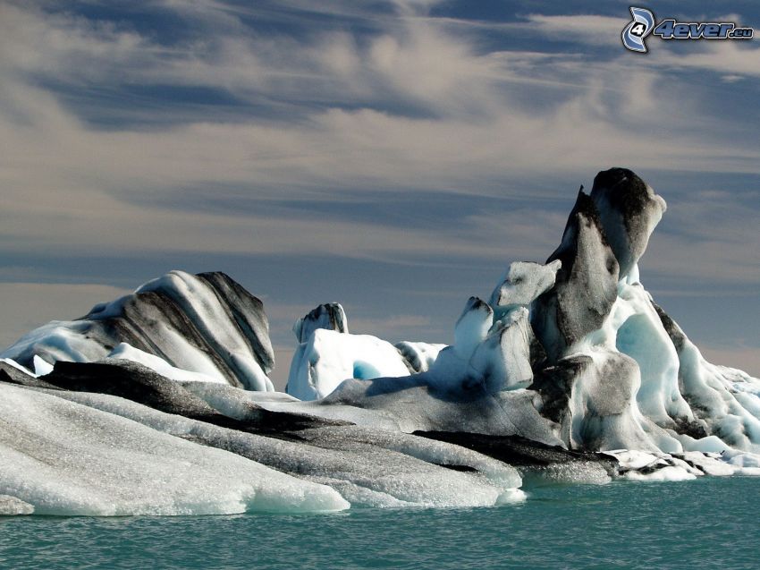 Nordpolen, klippor, is